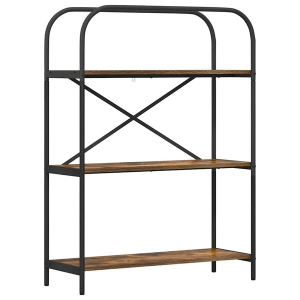 vidaXL K&ouml;nyvespolc F&uuml;st&ouml;lt t&ouml;lgy 80 x 30 x 109 cm Faanyag