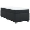 vidaXL fekete műbőr rug&oacute;s &aacute;gy matraccal 90x190 cm