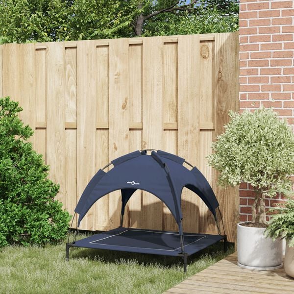 vidaXL Kutyafekhely Sötétkék 90 x 81 x 80,5 cm Acél