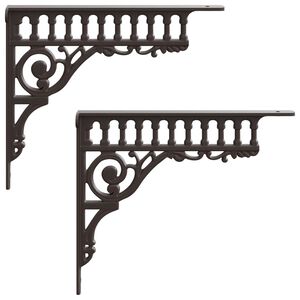 vidaXL Fal polc tart&oacute;k 2 db Antik Barna 27.5 x 23 x 4 cm Ac&eacute;l
