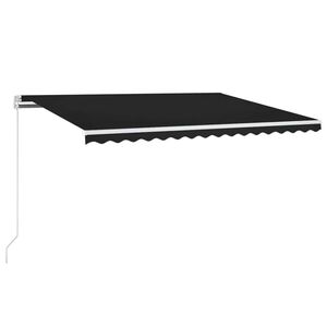 vidaXL antracitsz&uuml;rke sz&eacute;l&eacute;rz&eacute;kelős &eacute;s LED-es napellenző 450 x 300 cm