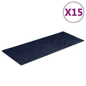 vidaXL 15 db &ouml;ntapad&oacute;s l&eacute;pcsőszőnyeg, 60 x 25 cm, s&ouml;t&eacute;tk&eacute;k, t&eacute;glalap alak&uacute;