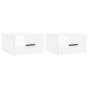 vidaXL 2 db magasf&eacute;nyű feh&eacute;r fali &eacute;jjeliszekr&eacute;ny 35x35x20 cm