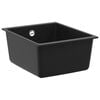 vidaXL Mosogat&oacute; Fekete 370 x 460 mm 80% Kvarc &eacute;s 20% Gyanta