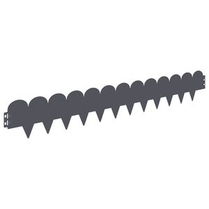 vidaXL Fűszeg&eacute;lyez&eacute;s 10 db 103 x 15 cm Ac&eacute;l Antracitsz&uuml;rke