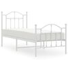 vidaXL feh&eacute;r f&eacute;m &aacute;gykeret fej- &eacute;s l&aacute;bt&aacute;ml&aacute;val 75 x 190 cm