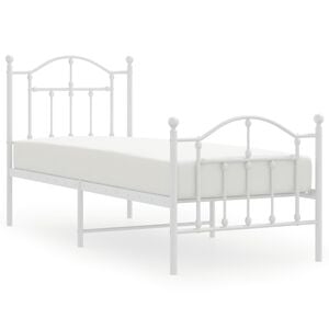 vidaXL feh&eacute;r f&eacute;m &aacute;gykeret fej- &eacute;s l&aacute;bt&aacute;ml&aacute;val 75 x 190 cm