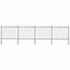 vidaXL fekete ac&eacute;lker&iacute;t&eacute;s l&aacute;ndzs&aacute;s tetejű 714,5 x 150 cm