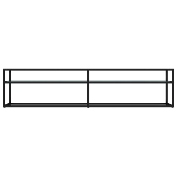 vidaXL fehér márvány színű edzett üveg TV-szekrény 180x40x40,5 cm