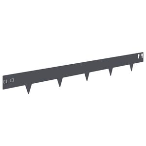 vidaXL Fűszeg&eacute;lyez&eacute;s 10 db 100 x 12 cm Ac&eacute;l Antracitsz&uuml;rke