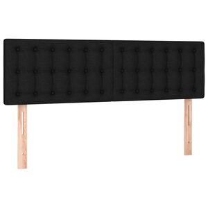 vidaXL fekete sz&ouml;vet fejt&aacute;mla 144x5x78/88 cm