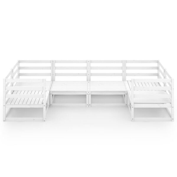 vidaXL 6 r&eacute;szes t&ouml;m&ouml;r fenyőfa kerti &uuml;lőgarnit&uacute;ra