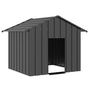 vidaXL Kutyah&aacute;z tetővel 131x101x102 cm horganyzott ac&eacute;l