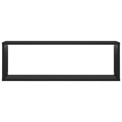 vidaXL 6 db fekete forgácslap fali kockapolc 80 x 15 x 26,5 cm