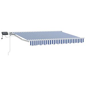 vidaXL K&eacute;zi napellenző keret LED vil&aacute;g&iacute;t&aacute;ssal K&eacute;k &eacute;s Feh&eacute;r 2,5 x 2 m