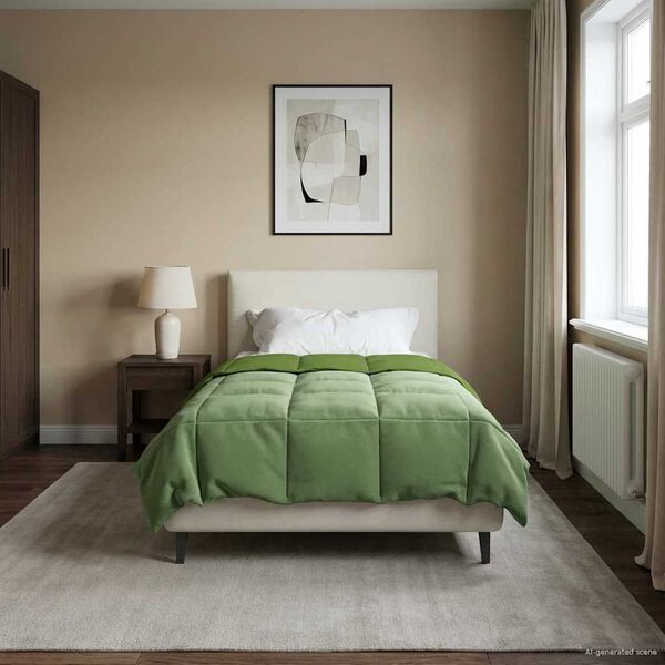 vidaXL T&eacute;li takar&oacute; S&ouml;v&eacute;nyes Z&ouml;ld 135 x 200 cm Mikrosz&aacute;l