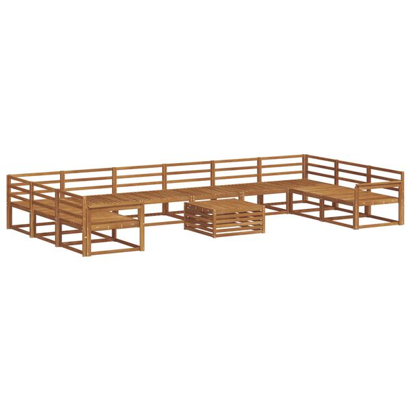 vidaXL K&uuml;lt&eacute;ri kanap&eacute; szett 11 pcs Term&eacute;szetes T&ouml;m&ouml;r Ak&aacute;cfa