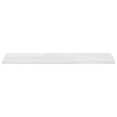 vidaXL magasfényű fehér MDF lebegő fali polc 120 x 23,5 x 3,8 cm