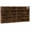 vidaXL f&uuml;st&ouml;s t&ouml;lgy sz&iacute;nű szerelt fa vitrinszekr&eacute;ny 100 x 8,5 x 50 cm
