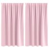 vidaXL Fekete F&uuml;gg&ouml;ny Gyűrűkkel 2 pcs Babar&oacute;zsasz&iacute;n 140 x 140 cm