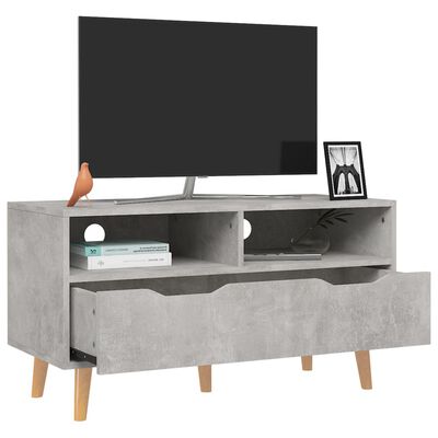 vidaXL betonszürke szerelt fa TV-szekrény 90 x 40 x 48,5 cm