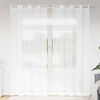 vidaXL Voile Függöny függönyökkel 2 pcs Fehér 245 x 140 cm Poliészter