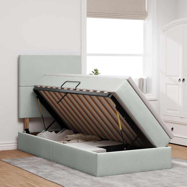 vidaXL &Aacute;gy t&aacute;rol&oacute;val &eacute;s matraccal Vil&aacute;gossz&uuml;rke 90 x 200 cm B&aacute;rsony