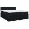 vidaXL Boxspring &aacute;gy matraccal fejt&aacute;ml&aacute;val Fekete 160 x 200 cm Sz&ouml;vet