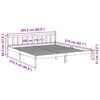 vidaXL fehér tömör fenyő extra hosszú ágykeret matrac nélkül 200x210cm