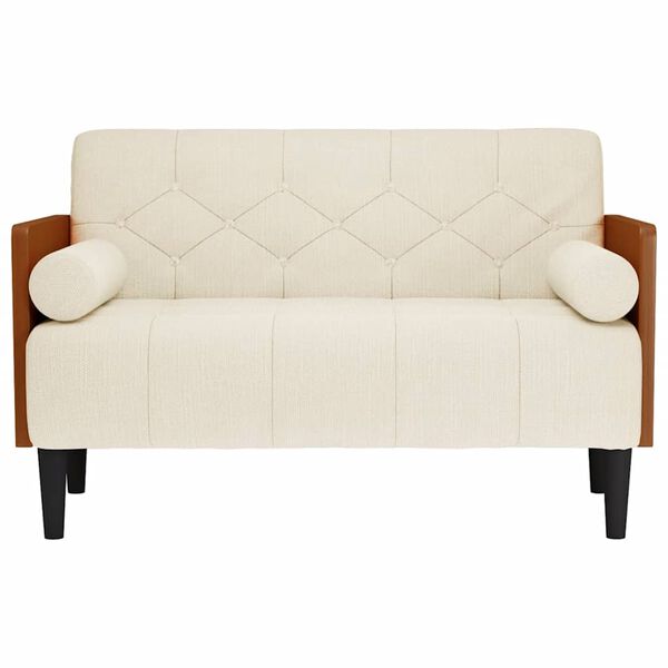 vidaXL v&aacute;szonb&oacute;l loveseat kanap&eacute; p&aacute;rn&aacute;kkal 110 cm