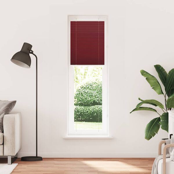 vidaXL plisz&iacute;rozott redőny Bordeaux piros 55x200 cm sz&ouml;vetsz&eacute;less&eacute;g