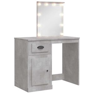 vidaXL betonsz&uuml;rke f&eacute;s&uuml;lk&ouml;dőasztal LED-l&aacute;mp&aacute;kkal 90x42x132,5 cm