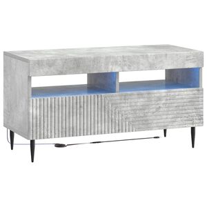vidaXL LED TV szekr&eacute;ny Betonsz&uuml;rke Szerelt Fa