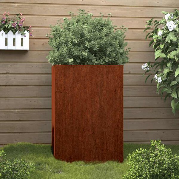 vidaXL corten ac&eacute;l n&ouml;v&eacute;nytart&oacute; 52x48x75 cm