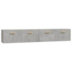 vidaXL 2 db betonsz&uuml;rke szerelt fa faliszekr&eacute;ny 100 x 36,5 x 35 cm
