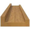 vidaXL Falpolc polcokkal t&aacute;rol&oacute;val 2 pcs B&eacute;zs 60 x 9 x 3 cm Faanyag