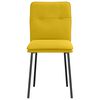 vidaXL 4 db sárga bársony étkezőszék