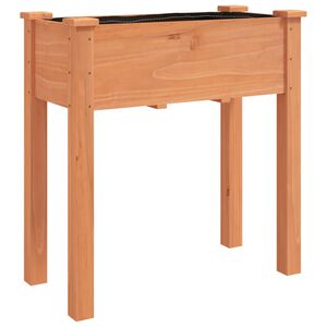 vidaXL barna t&ouml;m&ouml;r fenyőfa kerti &uuml;ltetől&aacute;da b&eacute;l&eacute;ssel 71 x 37 x 76 cm