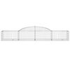 vidaXL 7 db íves horganyzott vas gabion kosár 300x50x40/60 cm