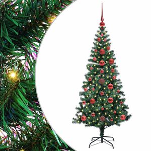 vidaXL Mesters&eacute;ges, előre vil&aacute;g&iacute;tott kar&aacute;csonyi fa Z&ouml;ld 120 cm
