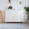 vidaXL 4 db feh&eacute;r t&ouml;m&ouml;r fenyőfa lamell&aacute;s szekr&eacute;nyajt&oacute; 99,3 x 39,4 cm