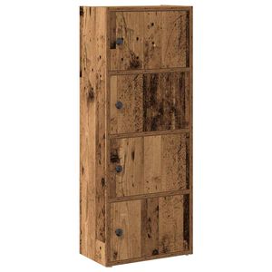 vidaXL antik fa sz&iacute;nű szerelt fa k&ouml;nyvespolc 40x24x102 cm