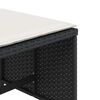 vidaXL 5 r&eacute;szes fekete polyrattan kerti &eacute;tkezőgarnit&uacute;ra p&aacute;rn&aacute;kkal