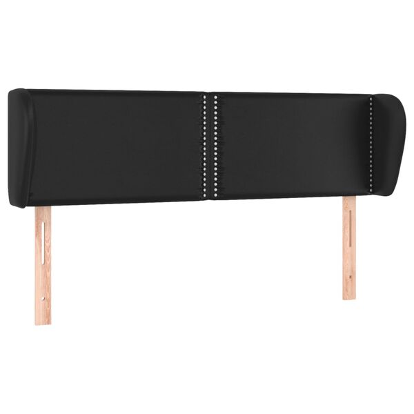 vidaXL fekete műbőr sz&aacute;rnyas fejt&aacute;mla 147x23x78/88 cm