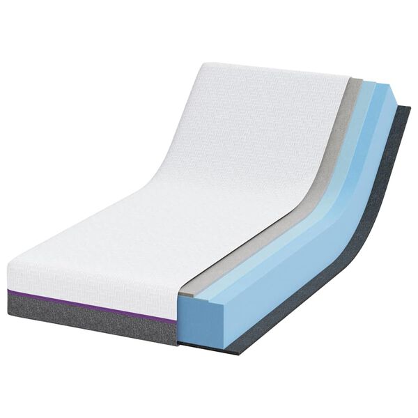 vidaXL Matrac Feh&eacute;r &eacute;s Sz&uuml;rke 80 x 160 cm Jacquard sz&ouml;vet