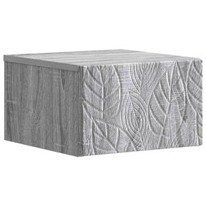 vidaXL Fali &eacute;jjeli szekr&eacute;ny Sz&uuml;rke Sonoma 49 x 34,5 x 20 cm Szerelt Fa
