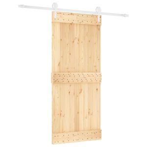 vidaXL Cs&uacute;sz&oacute; ajt&oacute; 90 x 210 cm Szil&aacute;rd Fenyőfa (Nem Kezelt)