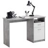 FMD betonsz&uuml;rke &eacute;s feh&eacute;r egyfi&oacute;kos &iacute;r&oacute;asztal 123 x 50 x 76,5 cm