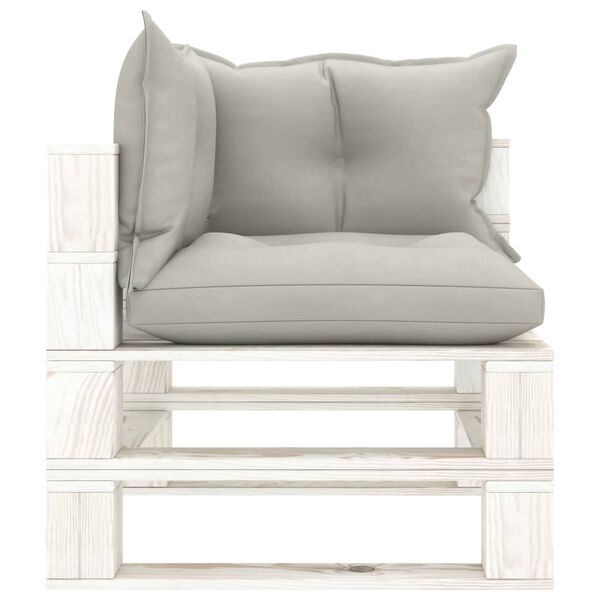 vidaXL 4 r&eacute;szes fa kerti raklap &uuml;lőgarnit&uacute;ra t&oacute;psz&iacute;nű p&aacute;rn&aacute;kkal