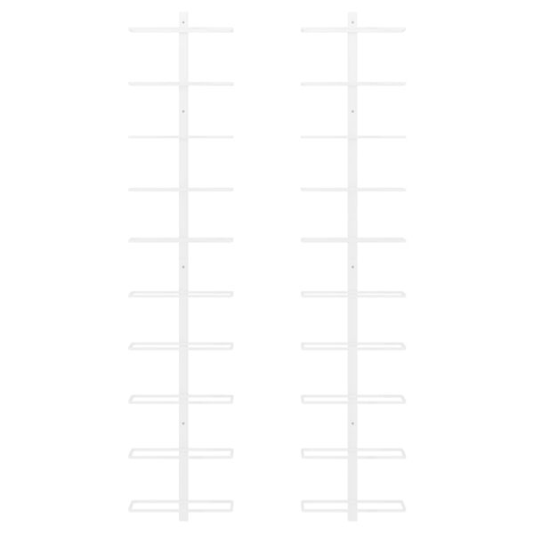 vidaXL fehér fém falra szerelhető bortartó állvány 10 palacknak